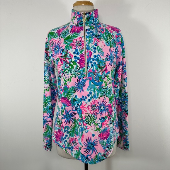 New Lilly Pulitzer Skipper Popover Mandevilla Baby Paradise Petals S Small - Picture 2 of 16